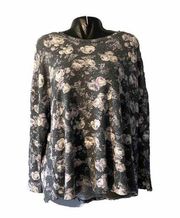 Maurice's  1  24/7 Womens Blouse Top 1X Floral