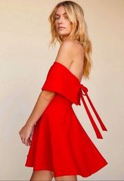 LPA x REVOLVE Off the Shoulder Dress Mini Red M