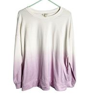 Style & Co. - Ombré Pink and White Crew Neck Sweatshirt - Sz. XL