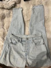 Size 2 high rise  straight jeans