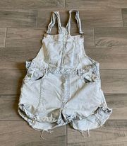 Free people stripe shortalls