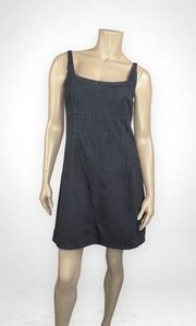 Black Denim Dress L NWT