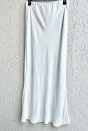 By Anthropologie Elastic Waist Pull On Maxi Skirt White Women's Size Small