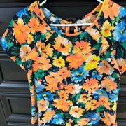 Super Cute Bright  Blouse Only Worn Once Or Twice.