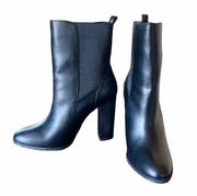 NEW French Connection Jenna Vegan Leather Heeled Boots