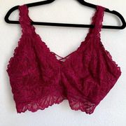 5/$25 Maurices Allover Lace Bralette in Fuschia Pink