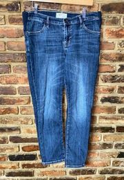 Current/Elliott Medium Wash Blue Denim Relaxed Fit Straight Leg Jeans Women's 28