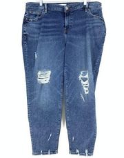 Lane Bryant Jeans Women's Size 16 Flex Magic Waistband Mid Rise Boyfriend Blue