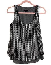 Chevron Print Scoop Neck Tank