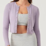 Outdoor Voices CozyRib Cropped Cardigan Earl Grey Size XS