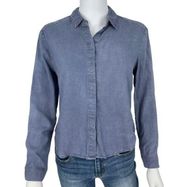 Cloth & Stone Women’s Chambray Blue Button-Down Shirt Size Petite XS