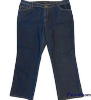 Lafayette 148 Bootcut Straight Leg Jeans Dark Wash Size 16 w/ 29” Inseam Trouser