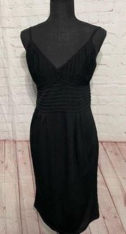 Adrienne Vittadini black sleeveless sweetheart neckline dress