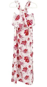 Tularosa X Revolve Womens Santorini Floral Fuchsia Bloom Maxi Dress Size S