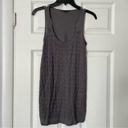 Armani Exchange Charcoal Gray Beaded Tank - Size XS