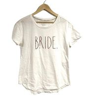 Rae Dunn‎ shirt BRIDE rose gold metallic print xs NWT