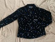 Black Polka Dot Button Up