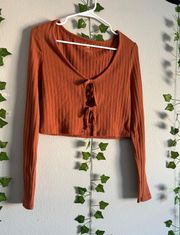 Tie Front Sweater 