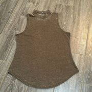 size xs extra small olive green high neck tank top super soft and cute