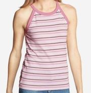 Eddie Bauer pink striped sleeveless halter tank