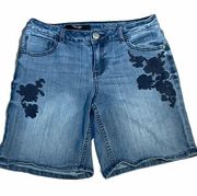 Simply Vera Vera Wang embroidered denim shorts