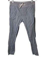 James Perse Grey Linen Tapered Leg Pants with drawstring sz 1 US S