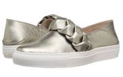 Rachel Zoe Burke Gold Metallic Braided Sneaker