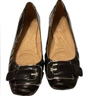 Naturalizer black patent leather shoes flats size 8