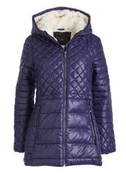 Sapphire Blue Glacier Shield Multi-Quilted Puffer Coat