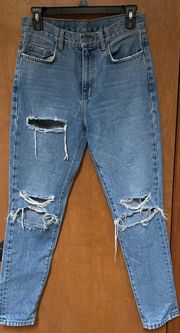 Denim Distressed Boyfriend Jeans Size 26