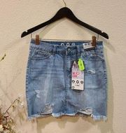 Vintage Reunion Distress Denim Skirt Size 5