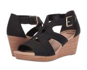 Dr Scholls Bailey Wedge Sandals in Black Size 8.5 B39