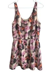 J. Crew Silk Purple White Romantic Floral Sleeveless Dress Size 8