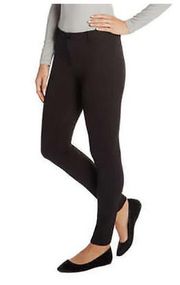 Mario Serrani High Compact Charcoal Plaid Stretch Leggings Women's Size Small