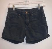 H&M  black mid rise shorts