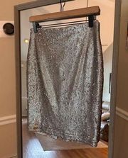 White House Black Market Sequins Size 0 Pencil Skirt