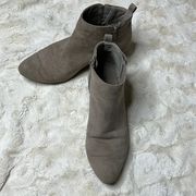 Old Navy size 8 zip up low booties. New Taupe. Faux suede.