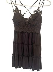 Tiktok Viral Lace Tank Top or Dress | Color Ash Gray | Worn as a dress size up