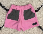 Pink Fleece Reworked Shorts