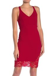 Velvet Torch Red Lace Sheath Dress Racerback NWT