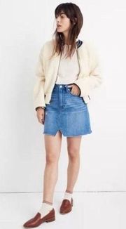 NWOT Madewell Rigid Denim A-Line Mini Skirt