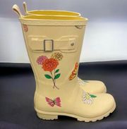 NWT Disney Flower and Garden Hidden Mickey Rain Boots