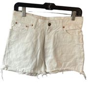 Jordache size 9 white denim shorts