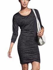 Tulip Ruched Long Sleeve Body Con Dress