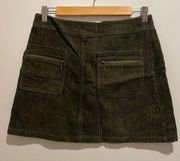 Green Miami Corduroy Skirt