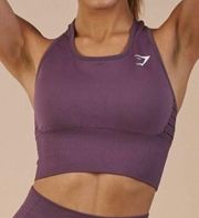 Gymshark  Purple Wash Energy Seamless Crop Top Size Small