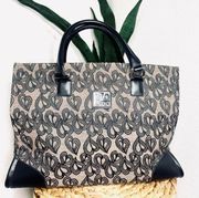 Diane Von Furstenberg bag Heart Print DVF Shoulder Messenger Carry All Tote