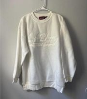 L.A. Blues White Fuzzy Pullover Sweatshirt  VINTAGE 90's