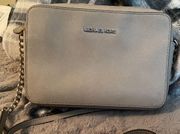 Gray Leather Purse