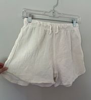 White Linen Beach Shorts